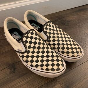 Mens checkerboard slip on vans size 12